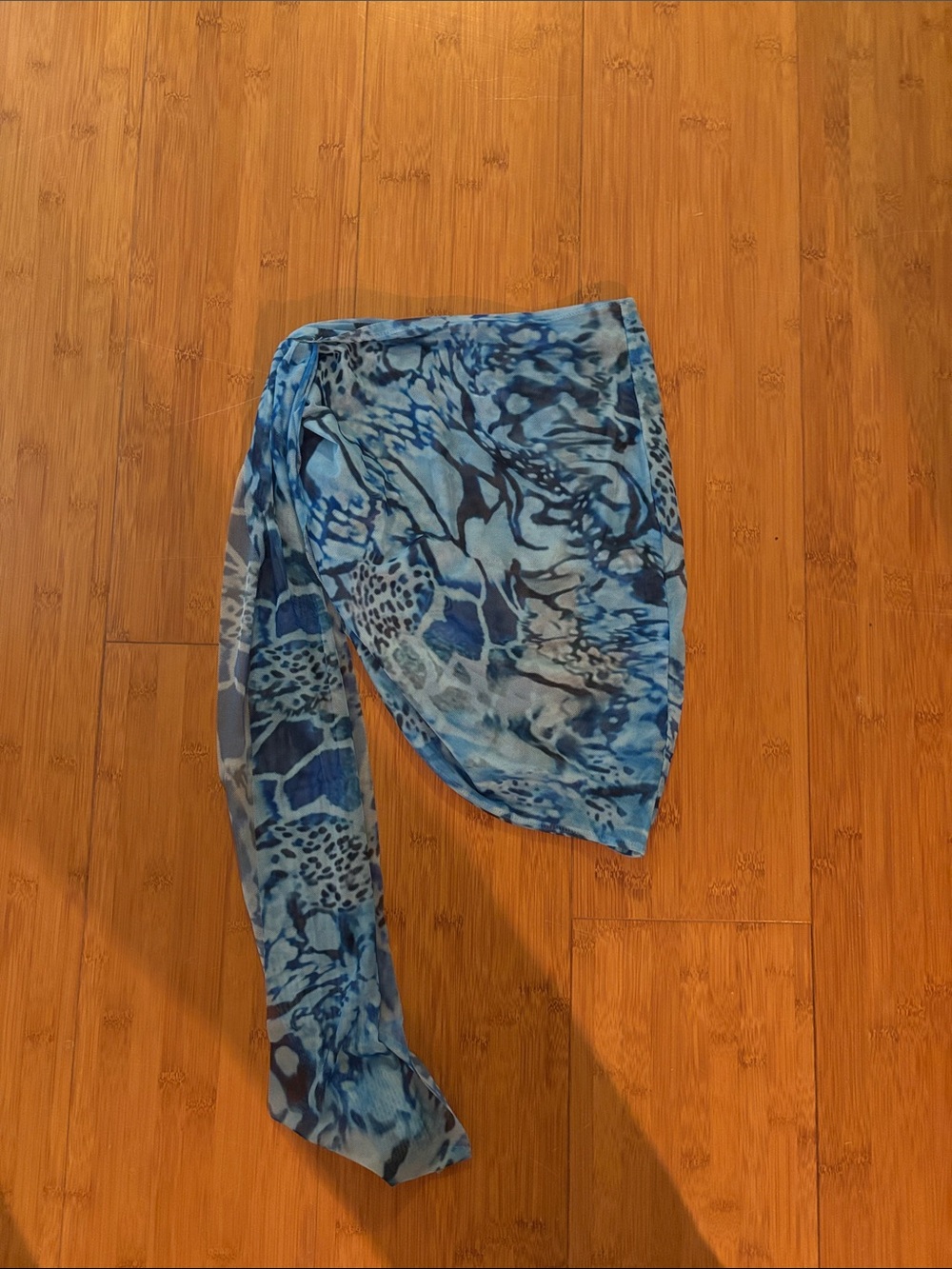Blue Printed Women's Swim Sarong